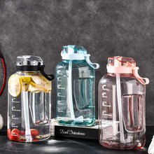 Load image into Gallery viewer, BPA FREE Gallon Sport Bottle Big Capacity Tritan Water Bottle Kettle Drink Bottles Outdoor Fitness Space Cup 2500ML 2.2 Liter
