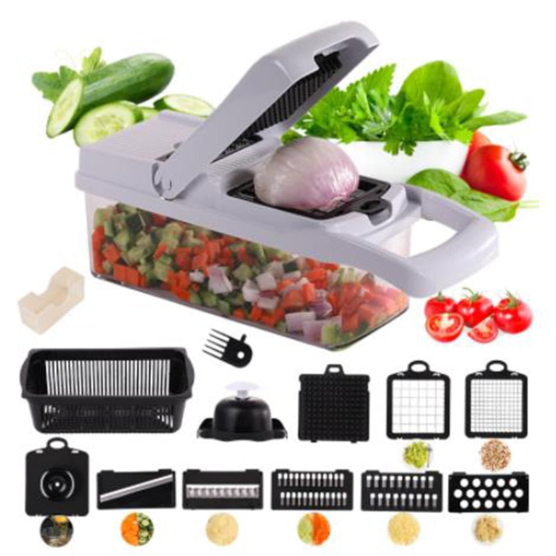 Food Chopper 14 In1 Multifunctional Vegetable Chopper Household Salad Chopper Kitchen Accessories Kitchen Meat Grinder for Home