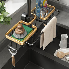 Load image into Gallery viewer, Kitchen Space Aluminum Sink Drain Rack Sponge Storage Faucet Holder Soap Drainer Shelf Basket Organizer Bathroom Accessories
