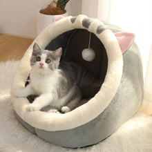 Load image into Gallery viewer, Cat Bed Warm Pet Basket Cozy Kitten Lounger Cushion Winter Cat House Tent Very Soft Small Dog Mat Bag For Washable Cave Cat Beds
