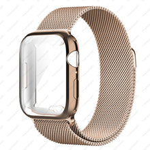 Load image into Gallery viewer, Case+strap for Apple Watch Band 45mm 44mm 40mm 41mm 38mm 42mm Stainless steel Metal magnetic Loop bracelet iwatch 8 7 6 3 4 5 se
