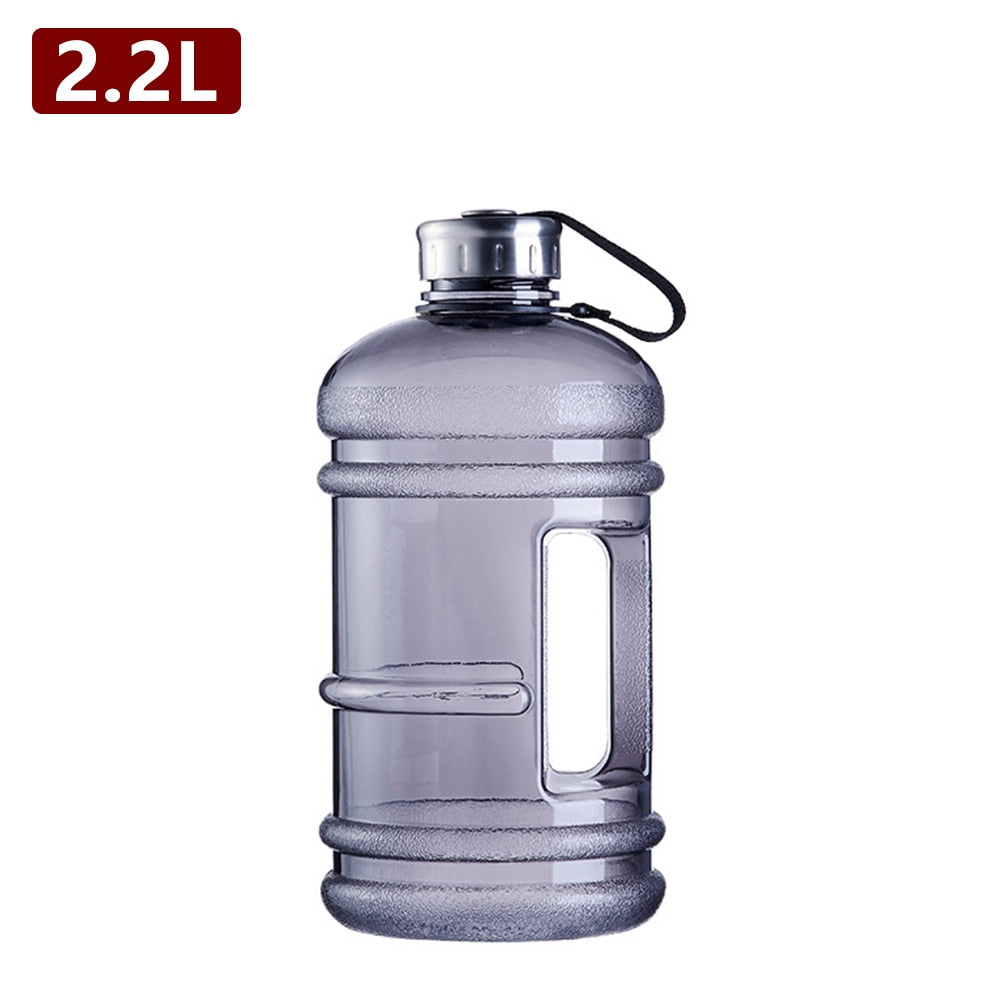 BPA FREE Gallon Sport Bottle Big Capacity Tritan Water Bottle Kettle Drink Bottles Outdoor Fitness Space Cup 2500ML 2.2 Liter
