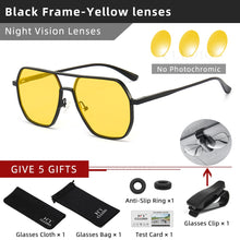 Load image into Gallery viewer, CLLOIO New Fashion Aluminum Photochromic Sunglasses Men Polarized Sun Glasses Chameleon Anti-glare Driving Oculos de sol
