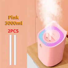 Load image into Gallery viewer, 3L Air Humidifier Essential Oil Aroma Diffuser Double Nozzle With Coloful LED Light Ultrasonic Humidifiers Aromatherapy Diffuser
