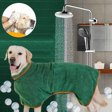 Load image into Gallery viewer, Dog Bathrobe Pet Drying Coat Clothes Microfiber Absorbent Beach Towel for Large Medium Small Dogs Cats Fast Dry Dog Accessories
