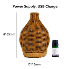 Load image into Gallery viewer, Essential Oil Diffuser Rattan Aroma Mist Humidifiers Aromatherapy Diffusers With Waterless Auto Shut-Off Protection For Home
