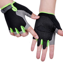 Load image into Gallery viewer, Men Women Gym Gloves Weightlifting Fitness Training Non Slip Palm Protector Breathable Fingerless Bike Bicycle Cycling Gloves

