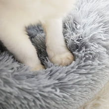 Load image into Gallery viewer, Kimpets Round Cat Bed Dog Pet Bed Kennel Non-Slip Winter Warm Dog House Sleeping Long Plush Soft Puppy Cushion Mat Cat Supplies
