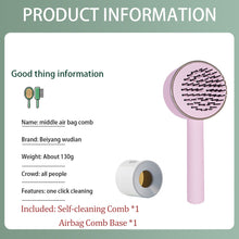 Load image into Gallery viewer, Massage Comb Hair Brush Air Cushion One-Key Self Cleaning Hair Comb Professional Detangling Scalp Air Bag Combs For Hair
