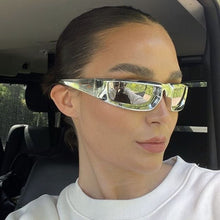 Load image into Gallery viewer, Sport Silver Sunglasses Women Goggle Y2k Mirror Sun Glasses Men Punk Shades Eyewear Unisex Outdoor Eyeglasses UV400

