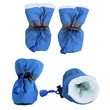 Load image into Gallery viewer, 4pcs Waterproof Pet Dog Shoes Anti-slip Rain Snow Boot Footwear Thick Warm For Small Cats Dogs Puppy Dog Socks Booties
