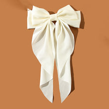 Load image into Gallery viewer, Solid Color Big Large Satin Bow Hairpins Barrettes For Women Girl Wedding Long Ribbon Korean Hair Clip Hairgrip Hair Accessories
