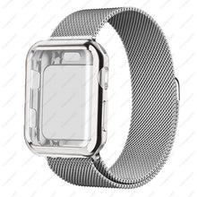 Load image into Gallery viewer, Case+strap for Apple Watch Band 45mm 44mm 40mm 41mm 38mm 42mm Stainless steel Metal magnetic Loop bracelet iwatch 8 7 6 3 4 5 se
