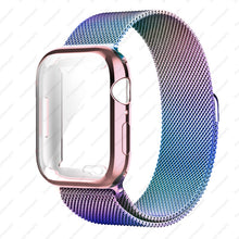 Load image into Gallery viewer, Case+strap for Apple Watch Band 45mm 44mm 40mm 41mm 38mm 42mm Stainless steel Metal magnetic Loop bracelet iwatch 8 7 6 3 4 5 se
