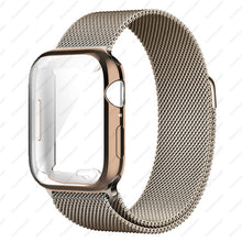 Load image into Gallery viewer, Case+strap for Apple Watch Band 45mm 44mm 40mm 41mm 38mm 42mm Stainless steel Metal magnetic Loop bracelet iwatch 8 7 6 3 4 5 se
