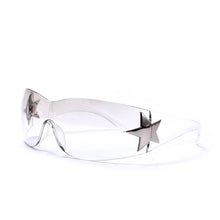 Load image into Gallery viewer, Punk One Piece Sunglasses Goggle New Y2k Luxury Brand Sun Glasses 2000&#39;s Shades Eyewear UV400 Female Designer Five Star Glasses
