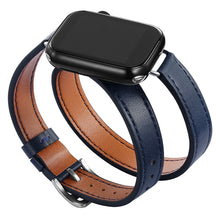 Load image into Gallery viewer, Double Tour leather Strap For Apple Watch ultra band 49mm 45mm 42mm 44mm Series 8 7 6 Se 5 4 3 2 Iwatch 6 38mm 40mm Correa 41mm
