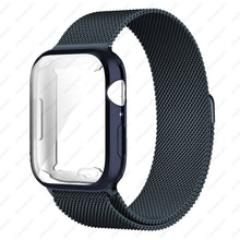 Load image into Gallery viewer, Case+strap for Apple Watch Band 45mm 44mm 40mm 41mm 38mm 42mm Stainless steel Metal magnetic Loop bracelet iwatch 8 7 6 3 4 5 se
