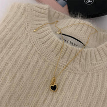 Load image into Gallery viewer, Vintage Double Sided Heart Pendant Necklace For Women Girl Clavicle Chain Choker New Fashion Trendy Jewelry Gift Party
