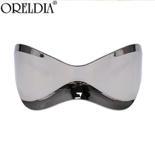 Load image into Gallery viewer, Oversized Punk Y2K Sunglasses Goggle New Women Men Sport Silver Futuristic Sun Glasses Female Rimless Eyeglasses De Sol Oculos

