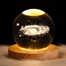 Load image into Gallery viewer, Unique Glowing Planetary Galaxy Astronaut Crystal Ball Night Lights USB Power Warm Bedside Light Christmas Kid Gift Night Lamp
