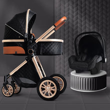 Load image into Gallery viewer, Fashion Baby Stroller 3 in 1 Baby Travel System Newborn Baby Cart Portable Pushchair Baby Cradel Infant Carrier Free Shipping
