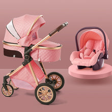 Load image into Gallery viewer, Fashion Baby Stroller 3 in 1 Baby Travel System Newborn Baby Cart Portable Pushchair Baby Cradel Infant Carrier Free Shipping
