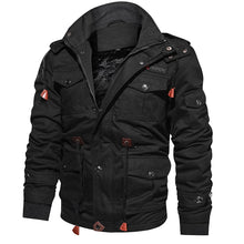 Load image into Gallery viewer, Men Winter Fleece Jacket Warm Hooded Coat Thermal Thick Outerwear Male Military Jacket
