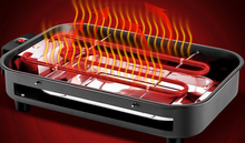 Load image into Gallery viewer, Household barbecue square non-smoking electric oven carbon steel
