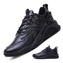 Load image into Gallery viewer, Men&#39;s Casual Shoes With Round Head Leather And Thick Sole
