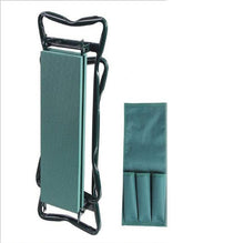 Load image into Gallery viewer, Foldable Outdoor Lawn Bench Chair With Tool Pouch Garden Rest
