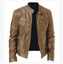 Load image into Gallery viewer, PU Leather Jacket Slim Leather Jacket
