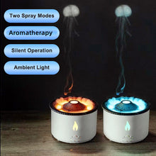 Load image into Gallery viewer, 2022 New Creative Ultrasonic Essential Oil Humidifier Volcano Aromatherapy Machine Spray Jellyfish Air Flame Humidifier Diffuser
